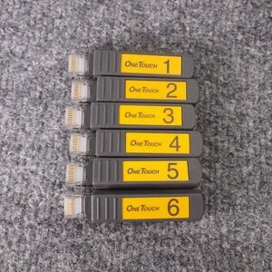 Fluke OneTouch Network Remote ID Kit 1-6 Gray Yellow RJ45 Ethernet Tester Set